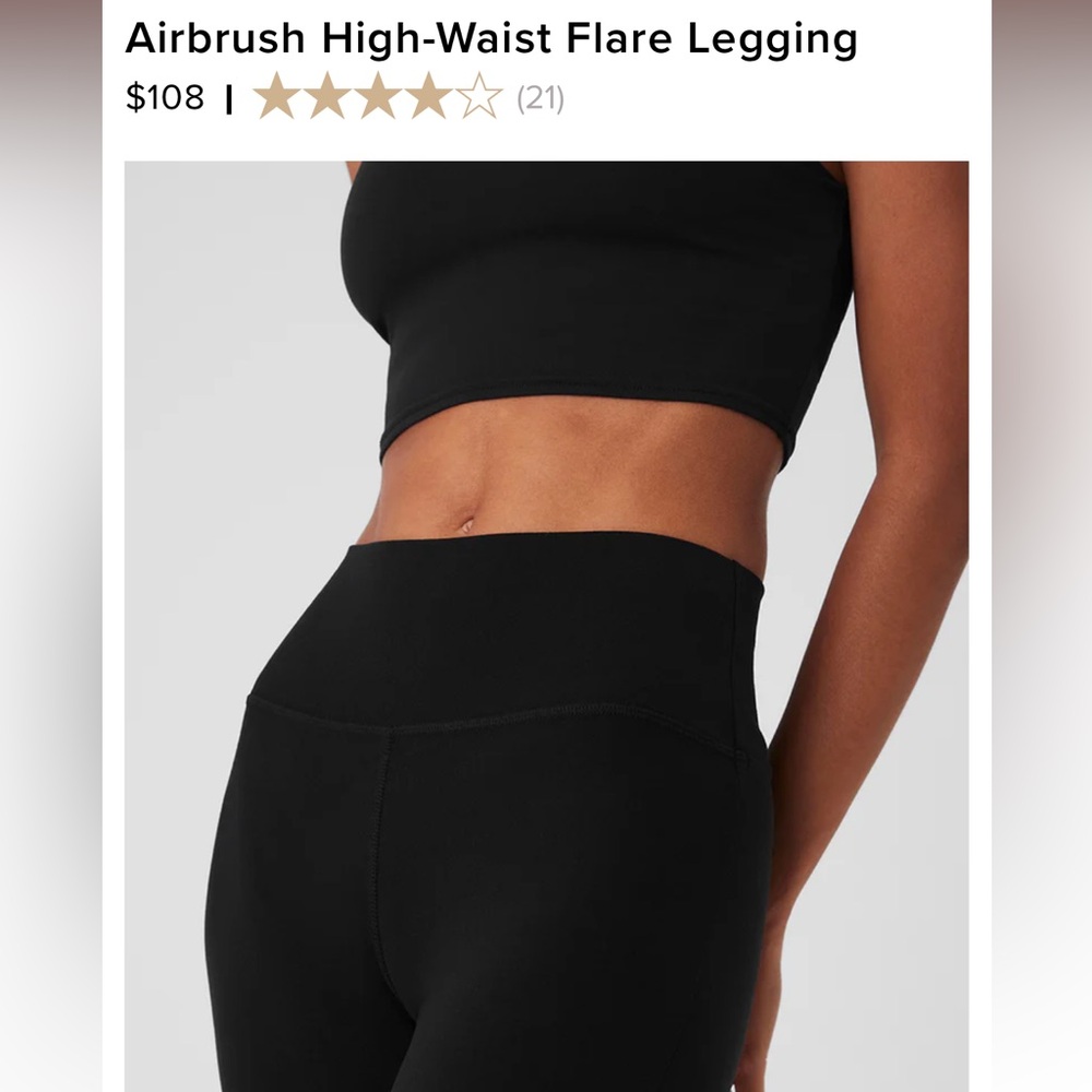 All yoga Airbrush High-Waist Flare Legging size xs